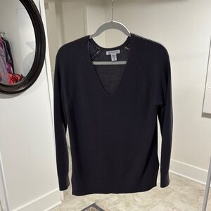 Athleta Black V-Neck Sweater